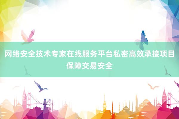 网络安全技术专家在线服务平台私密高效承接项目保障交易安全