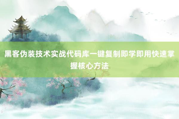 黑客伪装技术实战代码库一键复制即学即用快速掌握核心方法