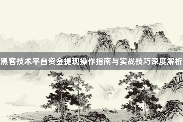 黑客技术平台资金提现操作指南与实战技巧深度解析